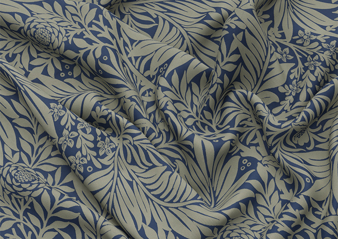 William Morris At Home Larkspur, Woven Indigo - Twist&Fit Roman Blind - Image 4